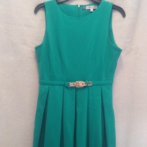 Jennifer Lopez Dress l Sleeveless Teal Dress